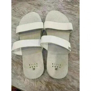 Billabong Island White Flip Flops Sandals Straps Womens Size 9